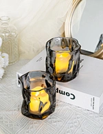glass cup metal holder